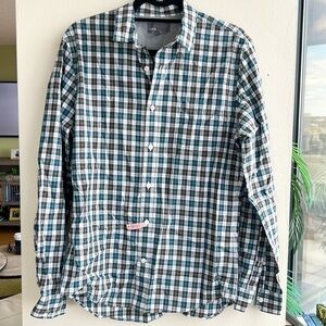 Vince checked button down